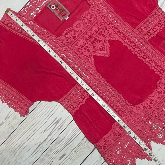 Johnny Was Pink Georgette Blouse Size M - Picture 15 of 15